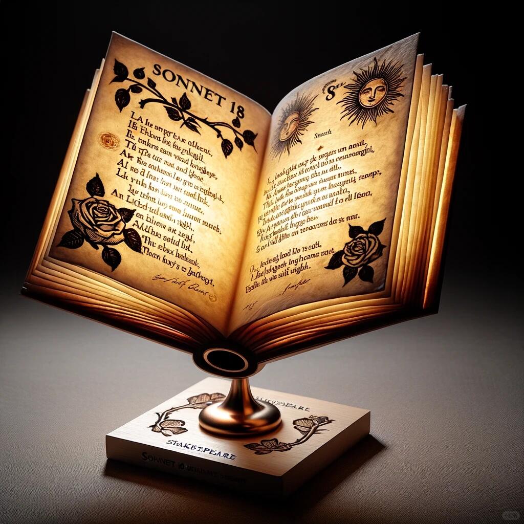 莎士比亚十四行诗系列桌面灯 - Thumbnail 2