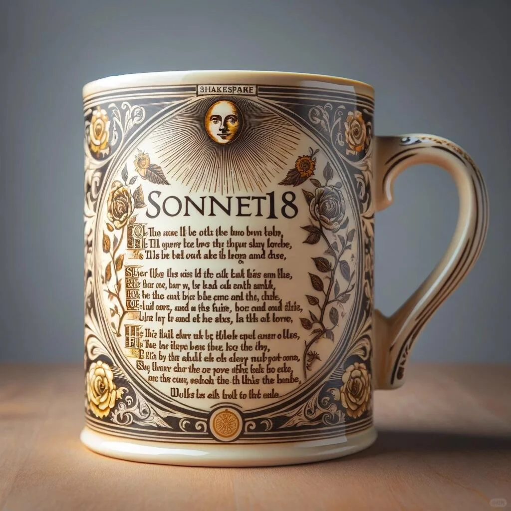 喝出诗意：莎士比亚十四行诗水杯！