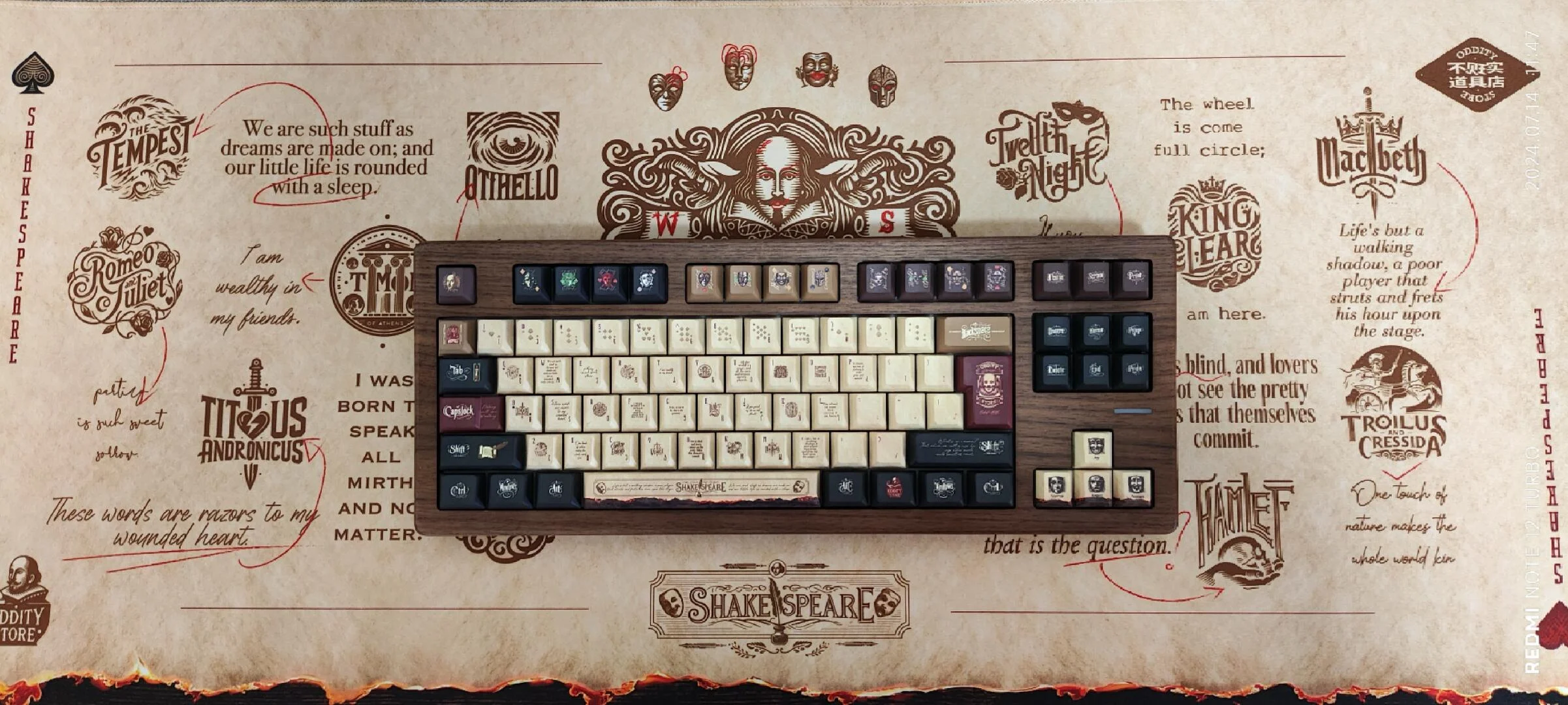 网友返图：莎士比亚桌垫-戏剧与十四行