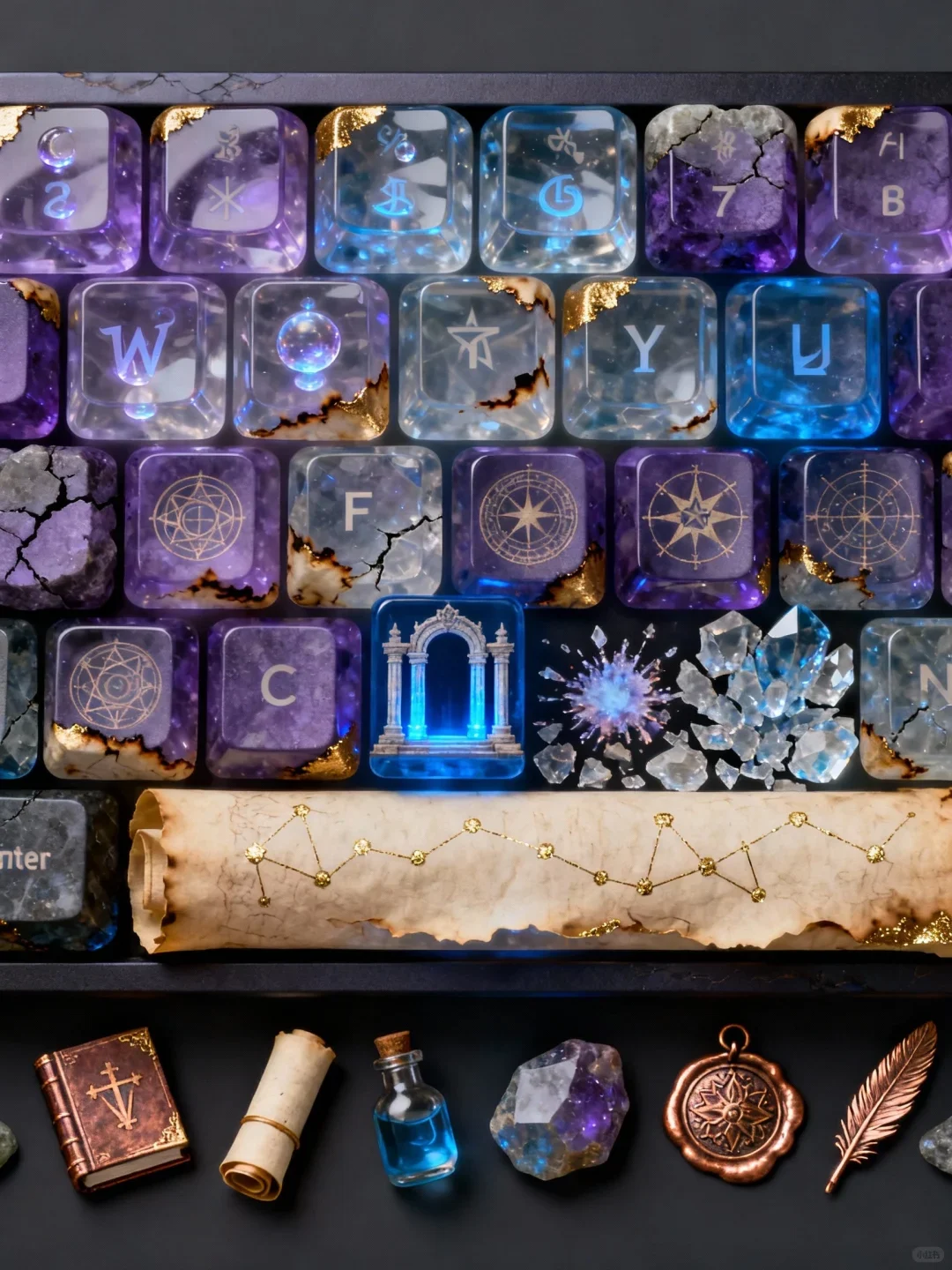 ✨奥术玻璃下的咒语碎片｜Mage 键帽 - Thumbnail 2