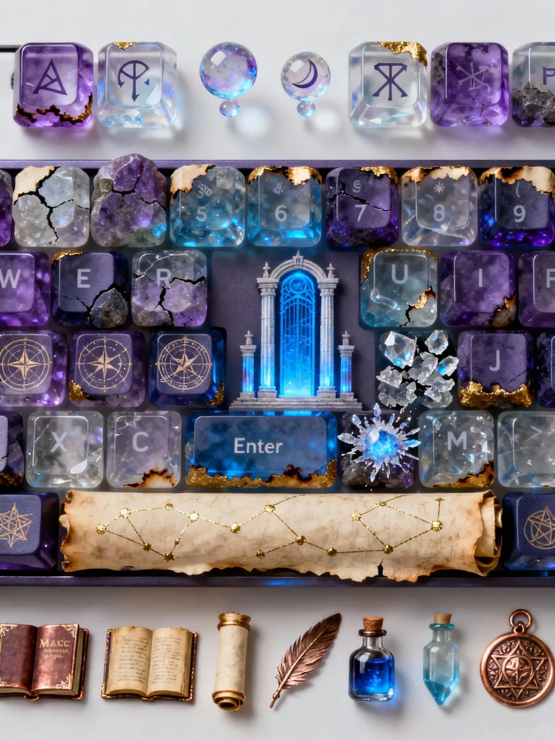 ✨奥术玻璃下的咒语碎片｜Mage 键帽 - Thumbnail 3
