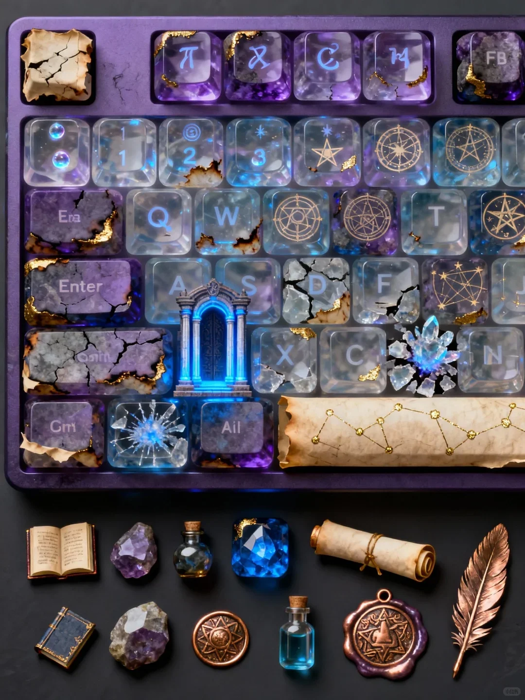 ✨奥术玻璃下的咒语碎片｜Mage 键帽 - Thumbnail 4