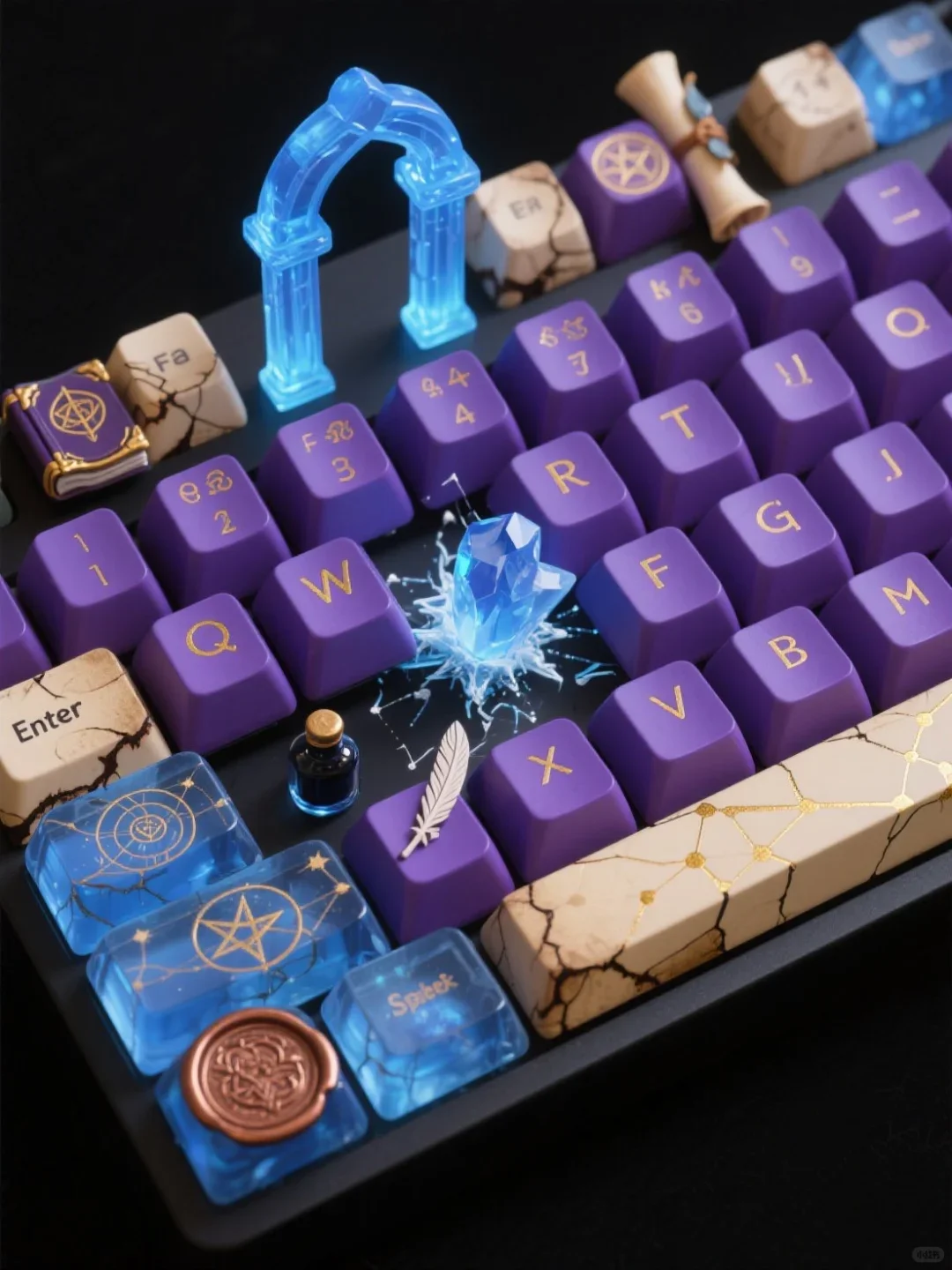 ✨奥术玻璃下的咒语碎片｜Mage 键帽 - Thumbnail 10