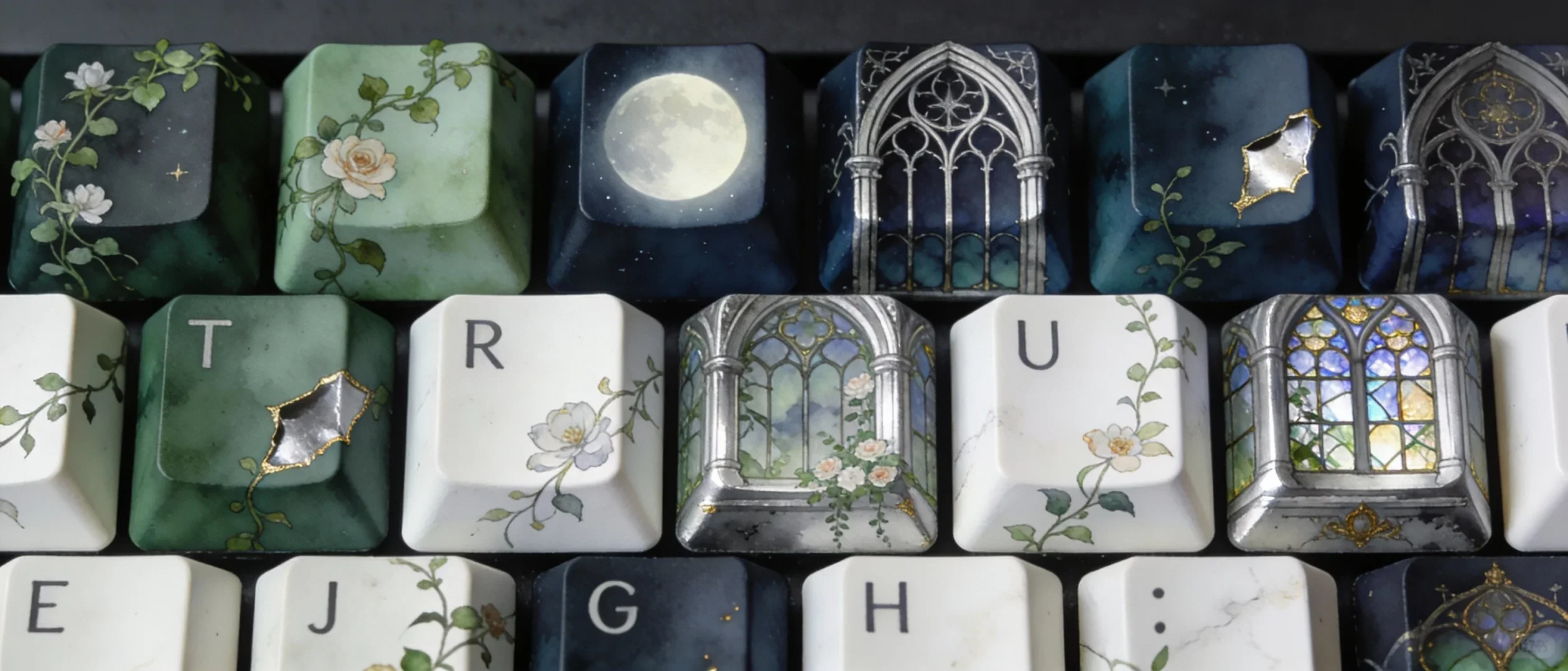 大师美学系列Moonlit Conservatory月下键帽 - Thumbnail 2