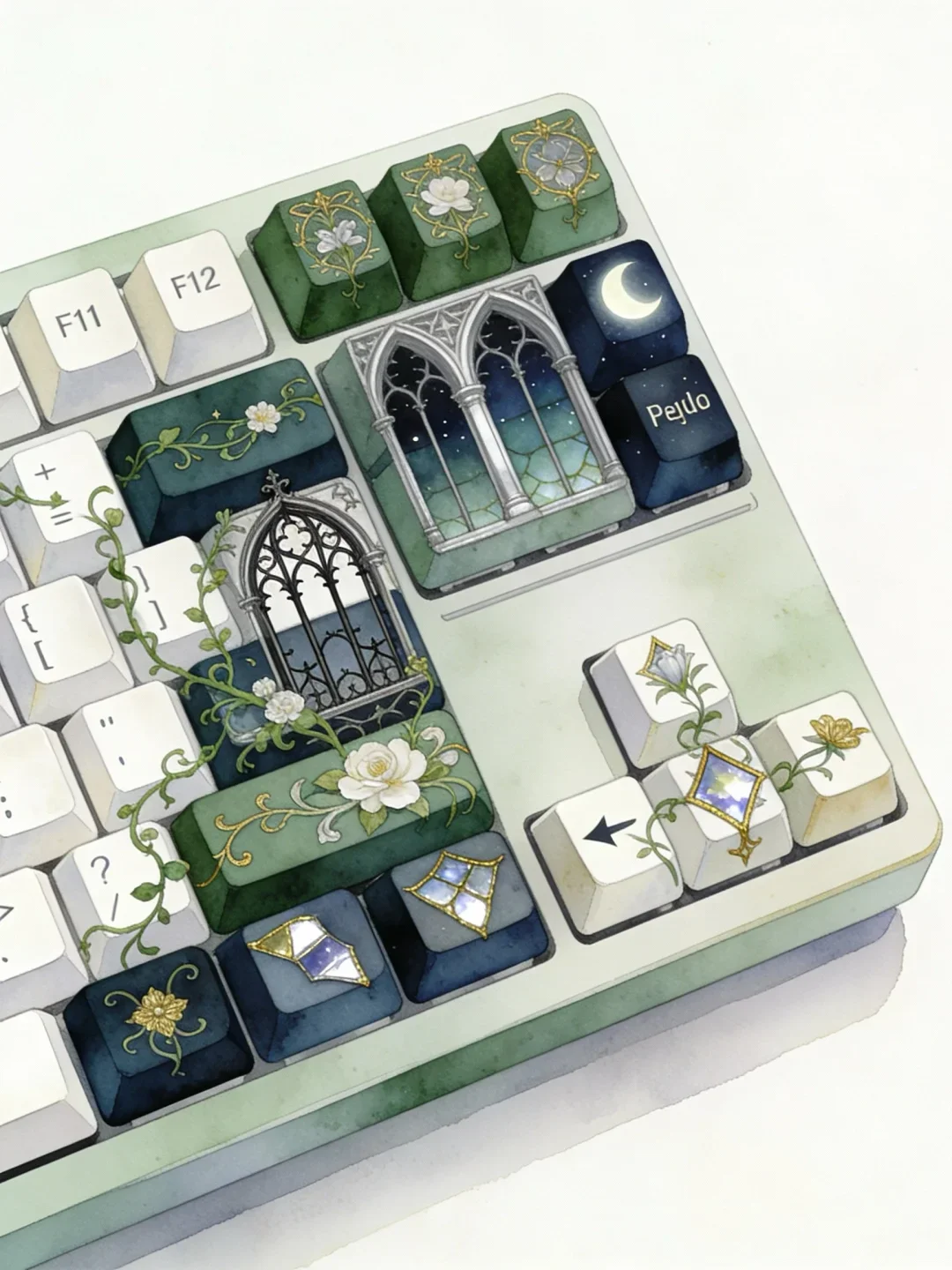 大师美学系列Moonlit Conservatory月下键帽 - Thumbnail 5