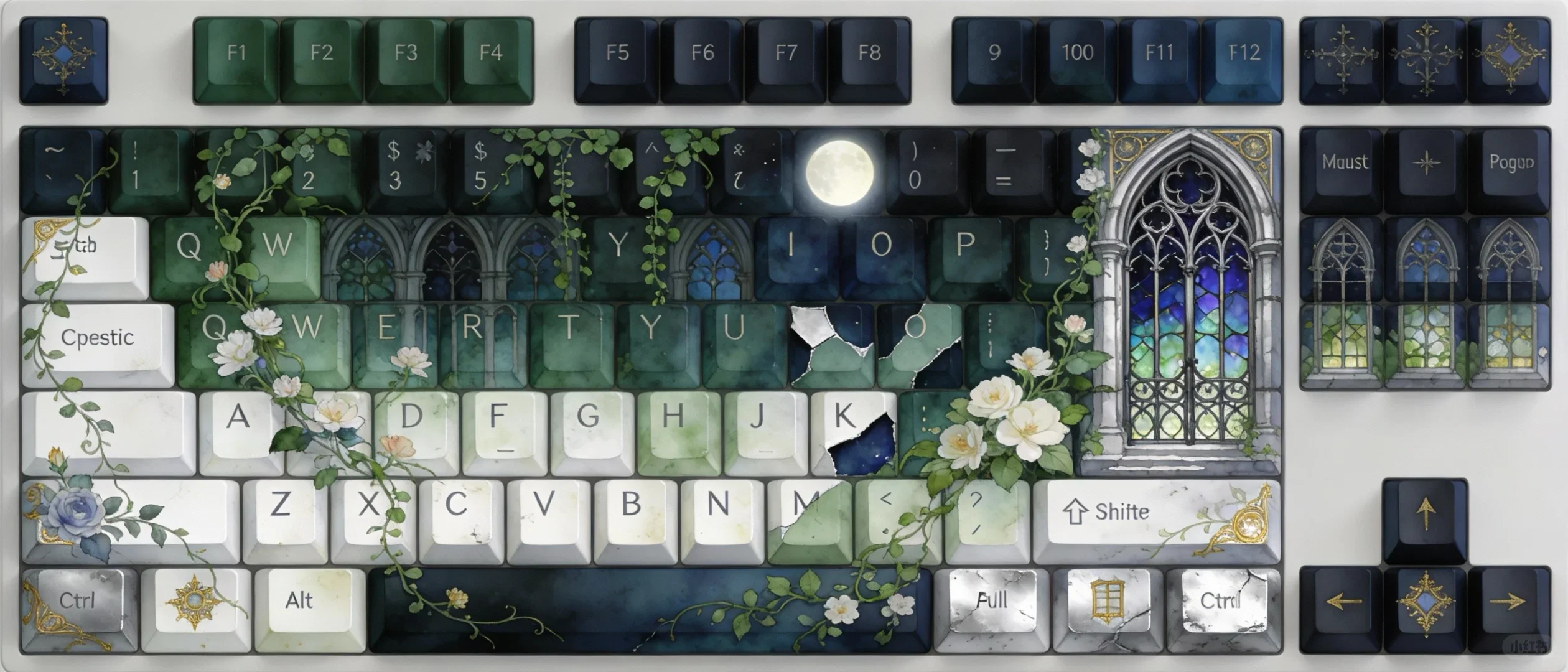 大师美学系列Moonlit Conservatory月下键帽 - Thumbnail 7